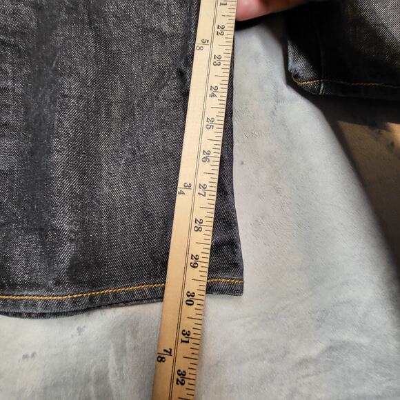 Levis 501 Jeans Mens 36x30 Black Straight Leg Button Fly Denim Classic - Picture 7 of 10